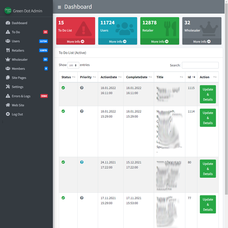 Green Dot CRM/CMS